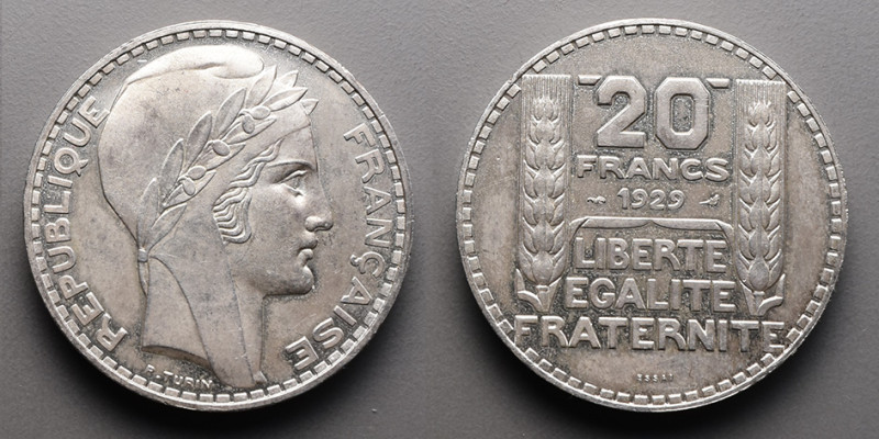 19e et 20e siècles, le systéme décimal > 3e République (1871-1940) Essai 20 Fran...