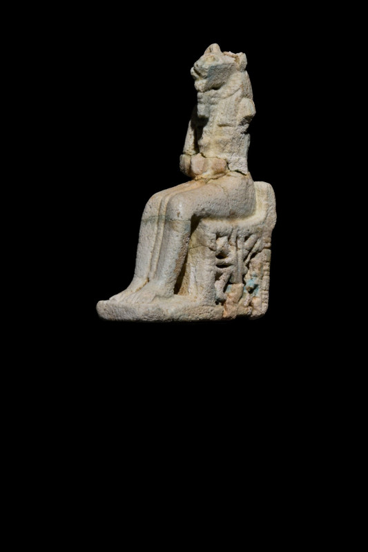 LARGE EGYPTIAN MAAHES STATUETTE
Late Period - Ptolemaic Dynasty, c. 663-30 BC. ...