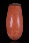 EGYPTIAN RED BURNISHED POTTERY ALABASTRON