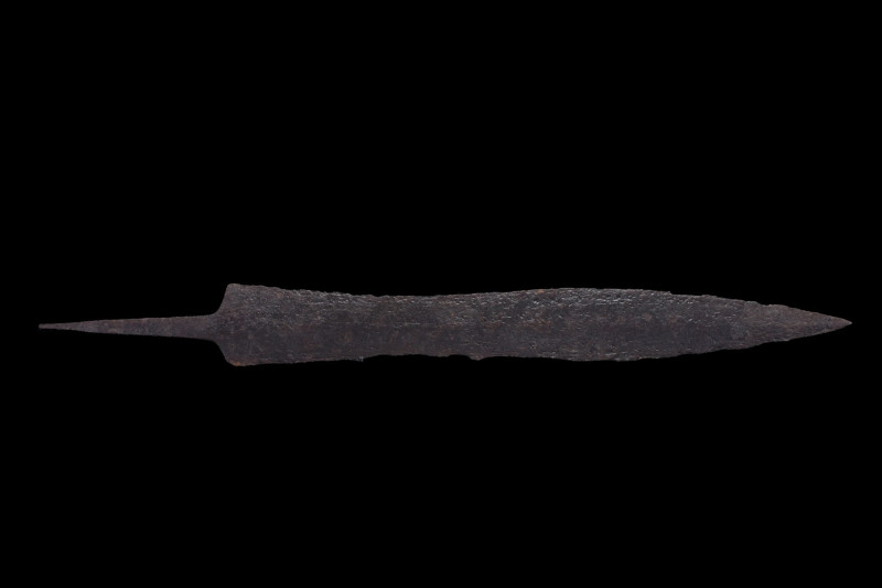 ANCIENT ROMAN IRON GLADIUS SWORD
Ca. 100-200 AD. 
An iron gladius blade with w...
