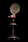 LARGE ROMAN BRONZE LAMP ON STAND