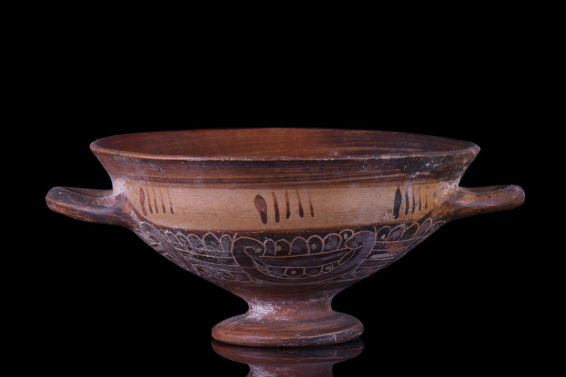 ETRUSCO-CORINTHIAN KYLIX
Attributable to the Group of the Phoenician Palmettes,...