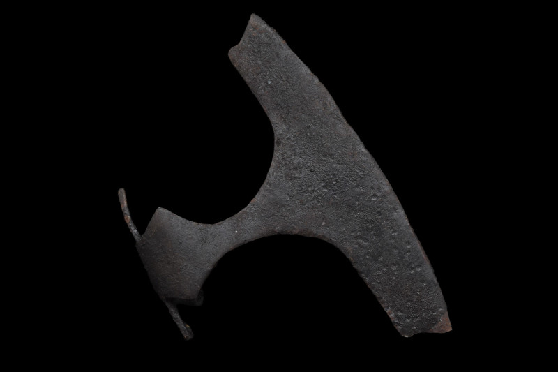 VIKING IRON "DANNISH" BATTLE AXE
Ca. 1000-1100 AD. 
An iron axe head with a br...