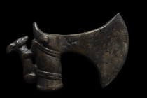 BRONZE AGE BRONZE SOCKETED AXE HEAD WITH ANIMAL