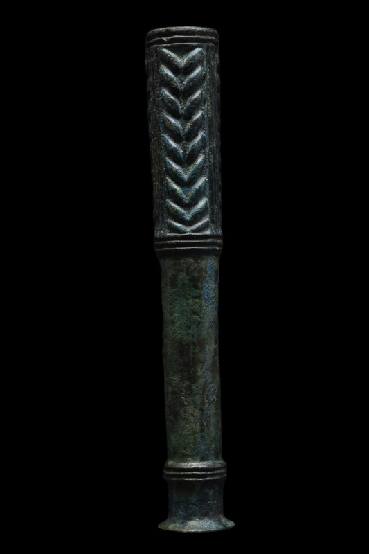 NEAR EASTERN BRONZE MACE HEAD / CUDGEL
Ca. 3rd millennium BC. 
A cast bronze m...