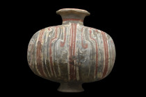 CHINESE GREY POTTERY COCOON JAR
