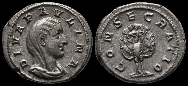 PAULINA, DIVA. 235 AD.ROME. AR DENARIUS
235 AD. 
Obv: DIVA PAVLINA Bust draped...