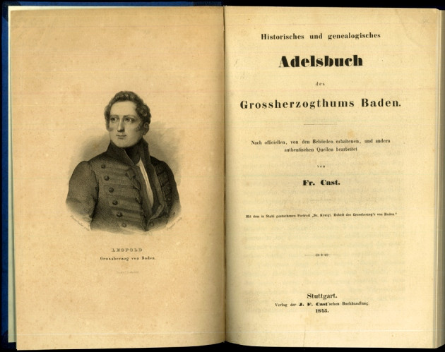 ALLGEMEIN. 
Sonstige Hilfsliteratur, Genealogie. 
CAST, Friedrich. Historisch-...