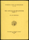 ANTIKE. 
Griechen. 
JOHNSTON, A. The Coinage of Metapontum Part 3. 102 S., 21 Tfln. NNM Nr.164, New York 1990. . 

Ganzleinen II