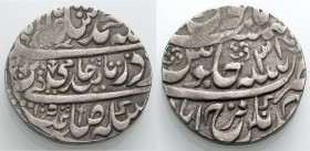 Sultans of Delhi-The Mughal Empire. 
SHAH 'ALAM II. A.H. 1173-1221/ 1759-1806 A.D. AR Rupie, Jahr 31, A.H. 1204/ 1790 A.D. Ahmadnagar/ Farrukhabad. B...
