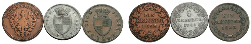 Hohenzollern/-Sigmaringen, Fürstentum. 
CARL, 1831-1848. LOT: 6 Kreuzer 1841, K...