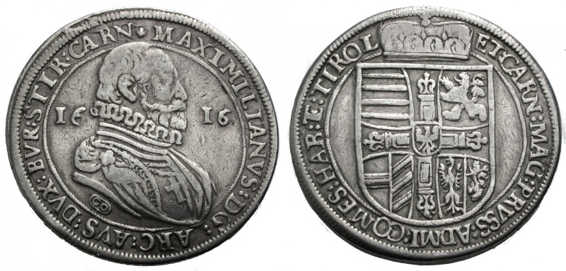 ERZHERZOG MAXIMILIAN, 1612-1618, Hochmeister des Deutschen Ritterordens. Taler 1...