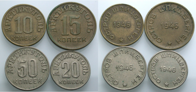 Russland. 
UDSSR. SPITZBERGEN. Russische Kohlengruben-Gesellschaft. 10, 15, 20 ...