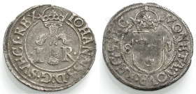 Schweden, Königreich. 
JOHANN III., 1568-1592. 1/2 Öre 1581. Gekrönte Garbe zwischen I-R. Rv. Gekröntes Wappen zwischen 8-1. SM&nbsp;90. . 

Sehr s...