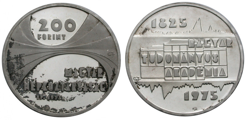 Ungarn, Volksrepublik. 
-. 
200 Forint 1975 Ungarisches Volksrepublik. Rv. Wis...