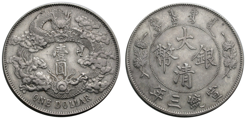 China. 
Reichsmünzen. 
HSUAN TUNG, 1909-1911. Dollar o. J. (1909-1911), Tients...