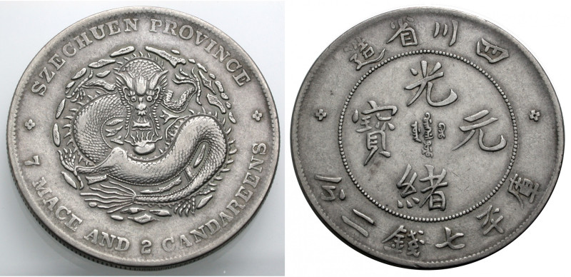 China. 
Szechuan. 
KUANG HSU, 1875-1908. Dollar o. J. (1901-1908). Drache. Rv....