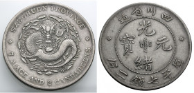 China. 
Szechuan. 
KUANG HSU, 1875-1908. Dollar o. J. (1901-1908). Drache. Rv. Schrift. KM&nbsp;238.1, Kann&nbsp;145&nbsp;l. . 

Very fine