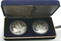 China. 
Volksrepublik. 
10 Yuan 1995. Chinese sailing ships. 2 coins in one box.. 

Proof