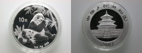 China. 
Volksrepublik. 
Panda 10 Yuan = 1 ounce 2007. . 

Brilliant uncirculated