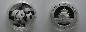 China. 
Volksrepublik. 
Panda 10 Yuan = 1 ounce 2008. . 

Brilliant uncirculated