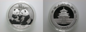 China. 
Volksrepublik. 
Panda 10 Yuan = 1 ounce 2009. . 

Brilliant uncirculated