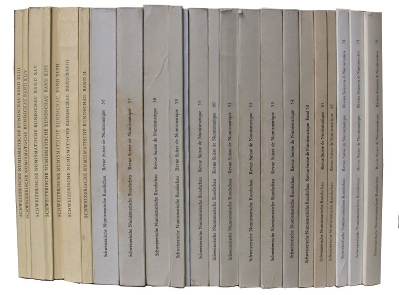Zeitschriften. 
SCHWEIZERISCHE NUMISMATISCHE RUNDSCHAU. Bd. 43/1963-49/1970, 50...