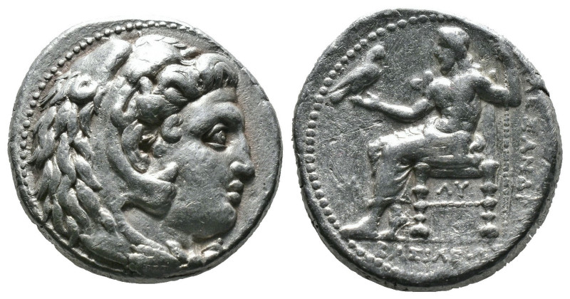 (Silver, 17.16g 25mm)Macedonia - Alexander III - Zeus Tetradrachm Before 285 BC....