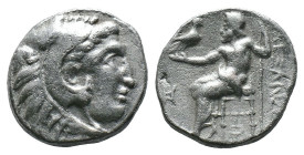 (Silver, 3.75g 16mm)Kıng of macedon alexander III .Herakles head with skin of a lion to the right. Rev: enthroned Zeus left.