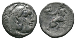 (Silver, 3.82g 17mm)Kıng of macedon alexander III .Herakles head with skin of a lion to the right. Rev: enthroned Zeus left.
