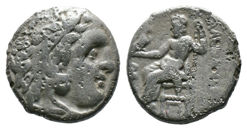(Silver, 3.87g 16mm)Kıng of macedon alexander III .Herakles head with skin of a ...