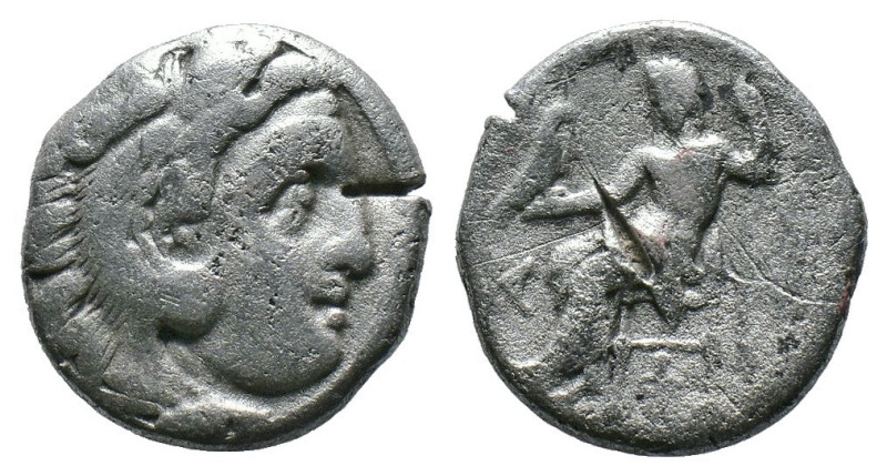 (Silver, 4.01g 16mm)Kıng of macedon alexander III .Herakles head with skin of a ...
