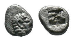 (Silver, 0.23g 5mm)Ionia, Phokaia, c. 521-478 BC. AR Obol. Archaic head of Athena(?) r. R/ Quadripartite incuse punch. Unpublished in the standard ref...
