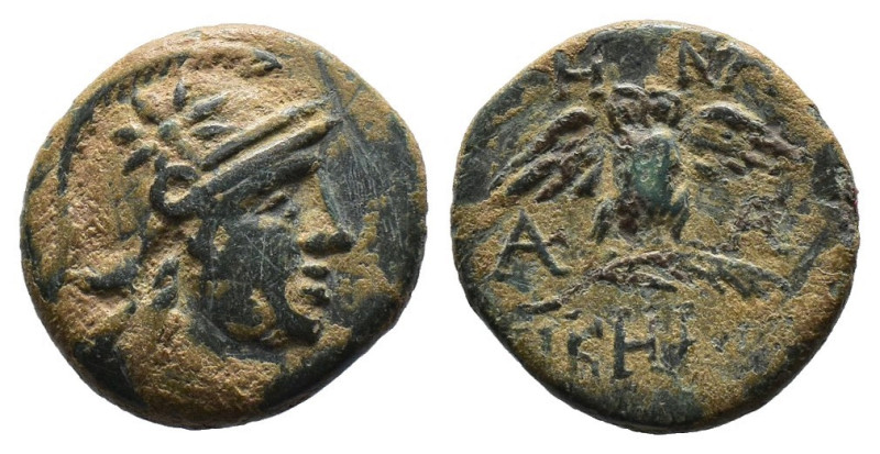 (Bronze, 3.07g 15mm)MYSIA
Pergamon
(D) Bronze ca. 150-50 v.Chr. Av.: Kopf der At...
