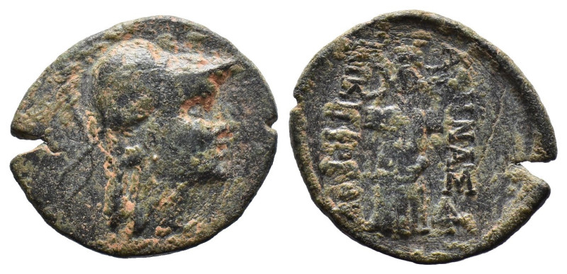 (Bronze, 3.72g 20mm)Pergamon AE 20 ,Head of Athena mysia