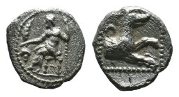 (Silver, 0.63g 10mm)Lykaonia, Laranda AR Obol. Circa 324/3 BC
