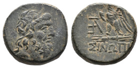(Bronze, 7.50g 18mm)Paphlagonia, Sinope. Æ (8.41 g), ca. 85-65 BC. Laureate head of Zeus right.