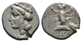 (Silver, 5.46g 19mm)PONTOS. Amisos (as Peiraios). Siglos (Circa 435-370 BC). Dian-, magistrate.
Obv: Head of Hera left, wearing stephanos.
Rev: ΔIAN /...