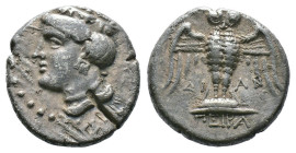 (Silver, 5.61g 18mm)PONTOS. Amisos (as Peiraios). Siglos (Circa 435-370 BC). Dian-, magistrate.
Obv: Head of Hera left, wearing stephanos.
Rev: ΔIAN /...