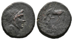 (Bronze, 12.84g 24mm)PONTOS. Amisos. Time of Mithradates VI Eupator, circa 85-65 BC. AE
Head of Perseus to right, wearing Phrygian helmet
Rev: Pegas...