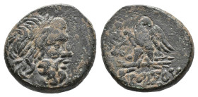 (Bronze, 7.62g 20mm)PONTOS. Amisos. Time of Mithradates VI Eupator, circa 100-85 BC. AE
Laureate head of Zeus to right.
Rev. AMIΣOY Eagle standing l...