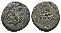 (Bronze, 7.64g 21mm)PONTOS. Pharnakeia. Struck under Mithridates VI Eupator (Circa 95-90 or 80-70 BC). Ae.
Obv: Laureate head of Zeus right.
Rev: ΦΑ...