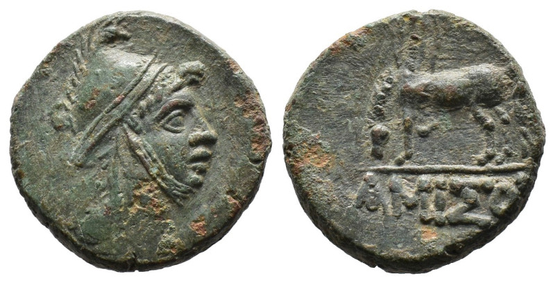(Bronze, 8.74g 22mm) Pontos. Amisos. Time of Mithradates VI Eupator 100-70 BC.
...