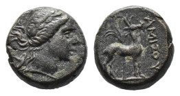 (Bronze, 2.06g 11mm)PONTOS. Amisos. Circa 120-63 BC. Chalkous . Laureate head of Artemis to right, with quiver behind her shoulder.