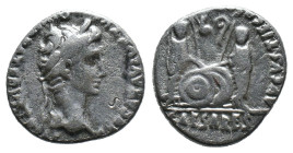 (Silver, 3.70g 18mm)Augustus. 27 B.C.-A.D. 14 AR denarius Lugdunum (Lyon) mint, 2 B.C.-A.D. 12.
laureate head right
Rev. Caius and lucius caesars toga...