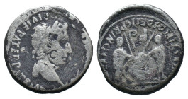 (Silver, 3.36g 19mm)Augustus. 27 B.C.-A.D. 14 AR denarius Lugdunum (Lyon) mint, 2 B.C.-A.D. 12.
laureate head right
Rev. Caius and lucius caesars toga...
