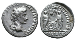 (Silver, 3.74g 19mm)Augustus. 27 B.C.-A.D. 14 AR denarius Lugdunum (Lyon) mint, 2 B.C.-A.D. 12.
laureate head right
Rev. Caius and lucius caesars toga...
