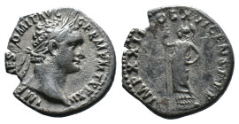 (Silver, 2.94g 18mm)Domitian. Denarius.
81-96 AD. Denarius, . Rome, 86 AD. Obv: IMP CAES DOMIT AVG - GERM P M TR P V Head laureate right. Rx: IMP XI C...