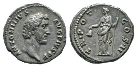 (Silver, 3.16g 17mm)Roman Imperial, Antoninus Pius, DenariusRoman Imperial
Antoninus Pius (138-161), Denarius 139, Rome mint
Obverse: bare head right
...