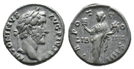 (Silver, 3.16g 16mm)Antoninus Pius; 138-161 AD, Rome, 145 AD, Denarius. BM-571, C-491 (3 Fr.), RIC-155. Obv: ANTONINVS - AVG PIVS P P Head laureate r....